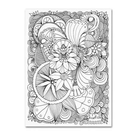 Trademark Fine Art KCDoodleArt 'Zendoodles 16' Canvas Art, 18x24 ALI3597-C1824GG